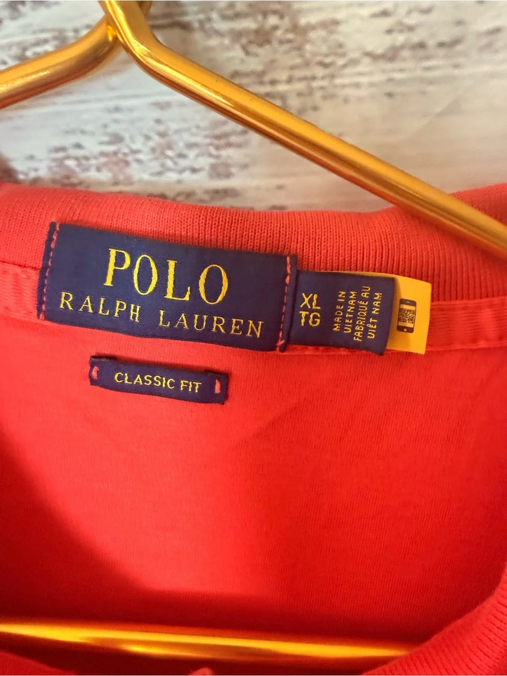 Ralph Lauren Men's Coral Red Polo Shirt Size XL